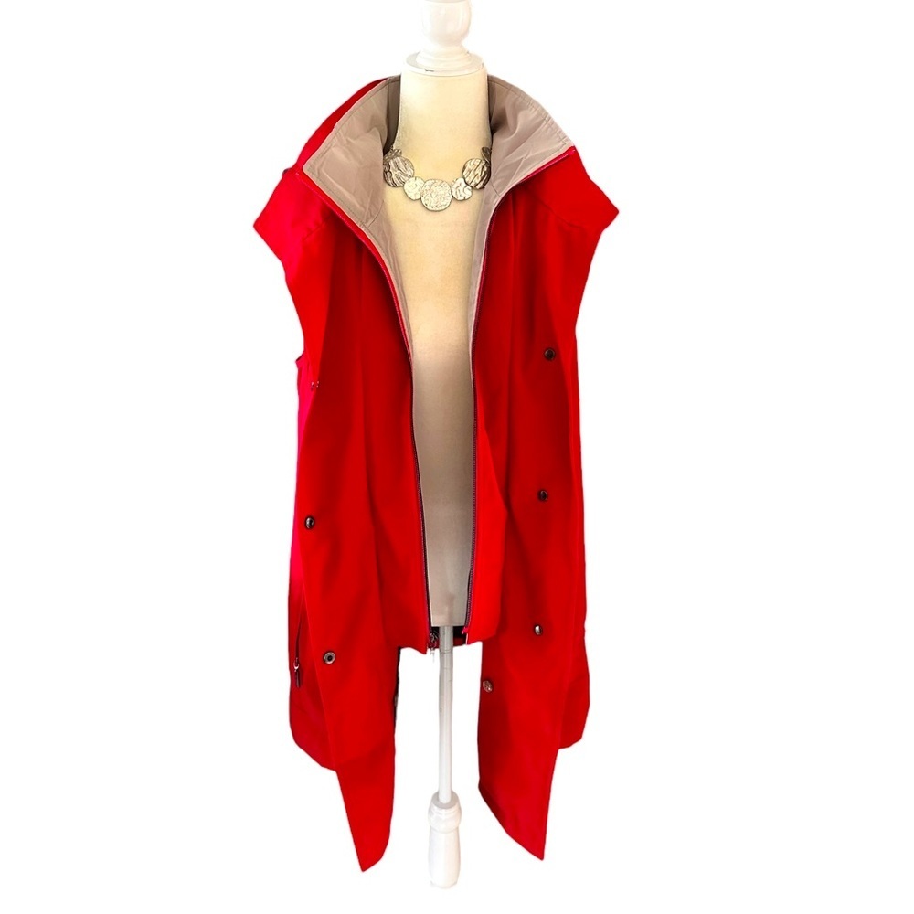 Coldwater Creek Red Sleeveless Anorak Jacket